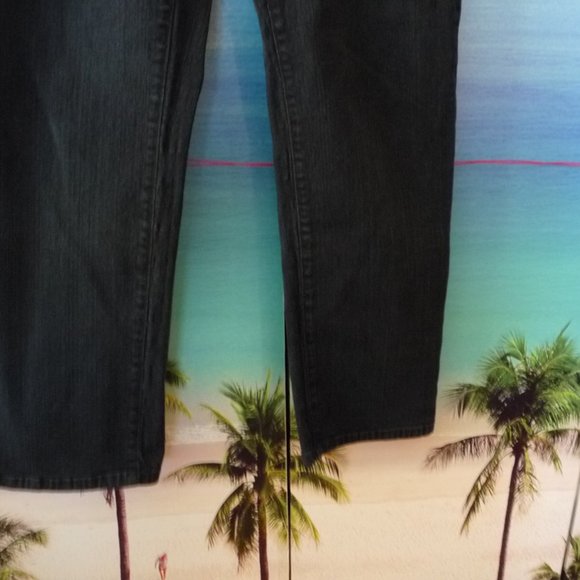 NYDJ JEANS SIZE 6P BLACK STRETCH STRAIGHT LEG - Picture 4 of 6